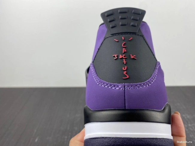 One Kick Jordan and LN4 Family) 766296 Retro 4 Purple (Friends Travis Scott 0713